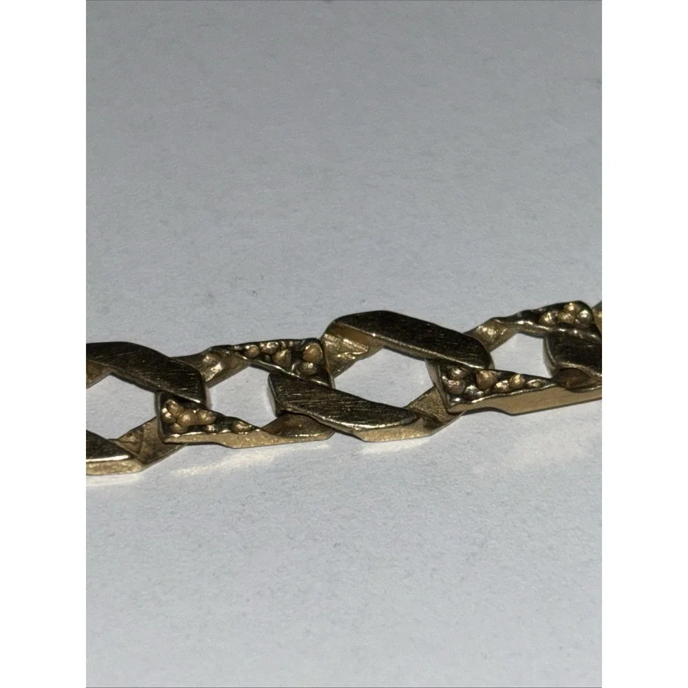 Gold 14k Vintage Men's Curb Link Bracelet